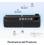 Bocina Inalámbrica portátil 1hora BOC060 color negro - Image 6