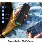 Bocina Inalámbrica portátil 1hora BOC060 color negro - Image 7