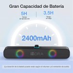 Bocina Inalámbrica Para PC 1hora BOC241 color negro - Image 4