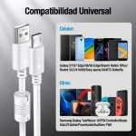 Cable de datos USB-2.0 a Tipo V8 CAB031-B 1hora Color blanco - Image 4