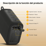 Bocina Portátil Inalámbrica 1hora BOC244 color negro - Image 8