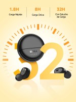Audífonos Inalámbricos 1HORA AUT216 con Estuche Giratorio Color Negro - Image 3