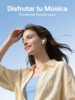 Audífonos Inalámbricos 1HORA AUT213 con Estuche Cuadrado Color Blanco - Image 3