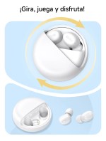 Audífonos Inalámbricos 1HORA AUT216 con Estuche Giratorio Color Blanco - Image 2