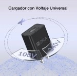 Cubo Cargador USB-Tipo C 10W Max Carga Rápida GAR107 Color Negro - Image 3