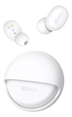 Audífonos Inalámbricos 1HORA AUT216 con Estuche Giratorio Color Blanco