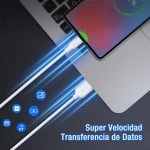 Cable USB Tipo C 1 Metro 2.1A – 1Hora CAB237 Color Blanco - Image 7