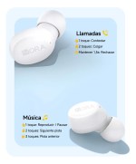 Audífonos Inalámbricos 1HORA AUT216 con Estuche Giratorio Color Blanco - Image 5